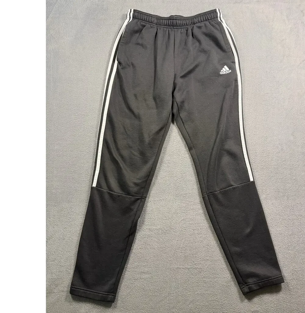 Adidas Men's Medium M Black White 3-Stripe Tiro Athletic Soccer Track Pants